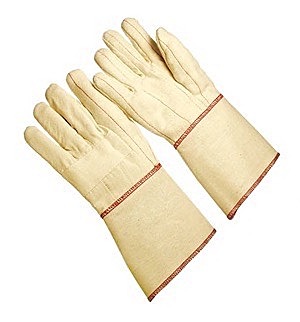 Heavy weight, triple layer with burlap, gauntlet cuff
