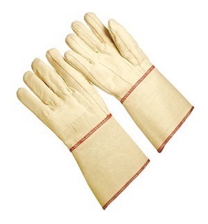 Heavy weight, triple layer with burlap, gauntlet cuff