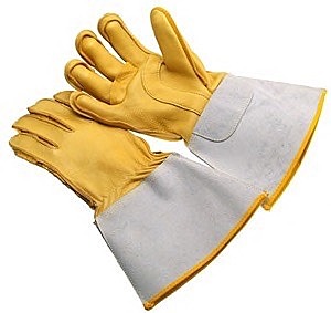 Elkskin, lineman's glove, Kevlar sewn