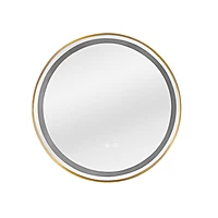 Gold frame with LED flat mirror (31.5*31.5 INCH)