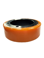 Dematic Conveyor Traction Wheel (Cast PU) — 6.00" OD x 1.25" W x 3.50" ID, 6-Bolt