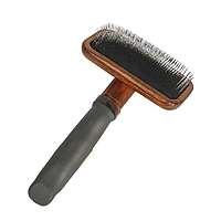 Professional Slicker Pet Brush – Wooden Head with Stainless Steel Pins