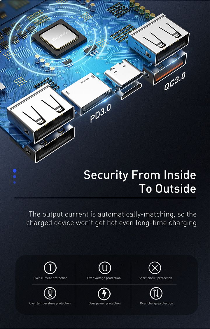 BASEUS AMBLIGHT 65W Quick Charge Power Bank 30000mAh