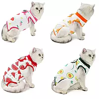 Summer Fruit Print Cat Vest