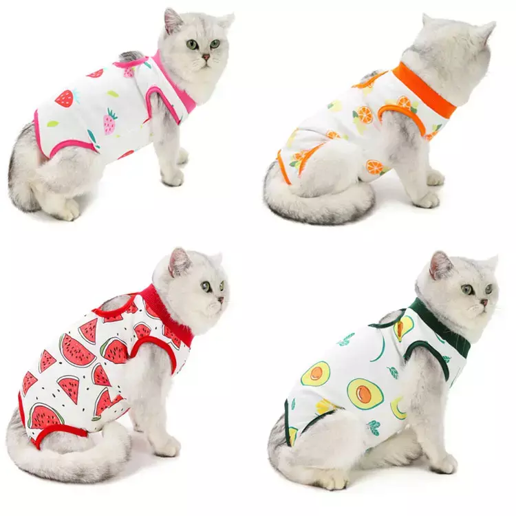 Summer Fruit Print Cat Vest