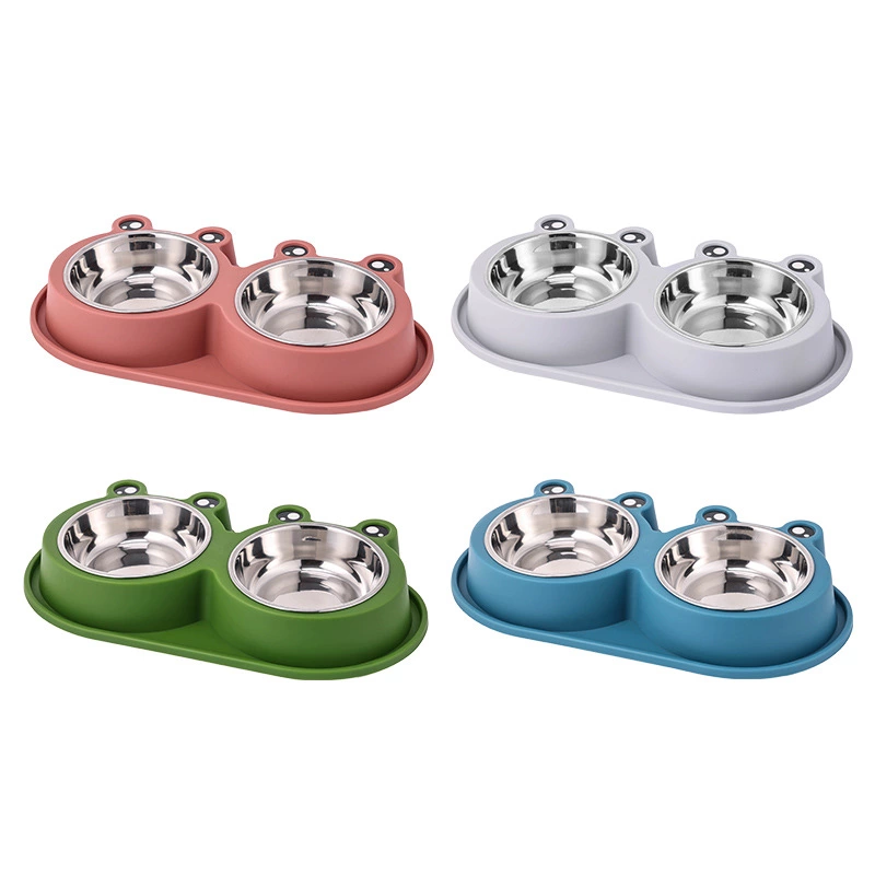 Small Antproof Frog Double Pet Bowl