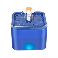 Square Automatic Electric Pet Water Fountain with LED Light