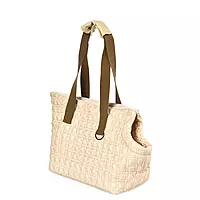 Soft-Sided Quilted Pet Carrier Portable Dog Travel Carrier Bag Polyester, Shoulder Bag