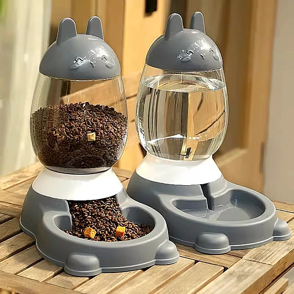 Automatic Pet Feeder & Water Dispenser – Bunny Ear Design