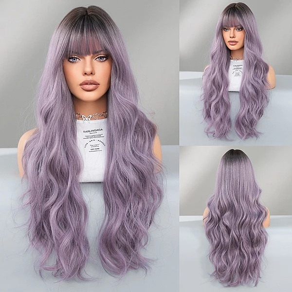 Wig 70cm - Deep Wave Purple Wig