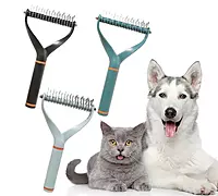 Cat Dematting Comb – Pet Undercoat Rake Grooming Brush
