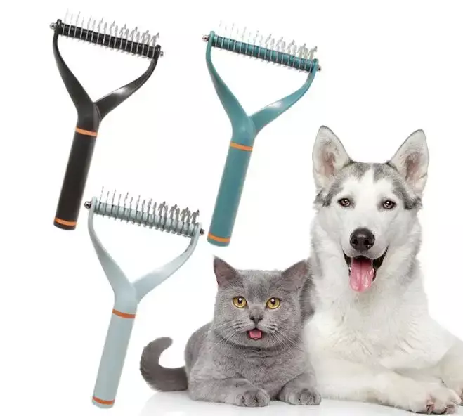 Cat Dematting Comb – Pet Undercoat Rake Grooming Brush