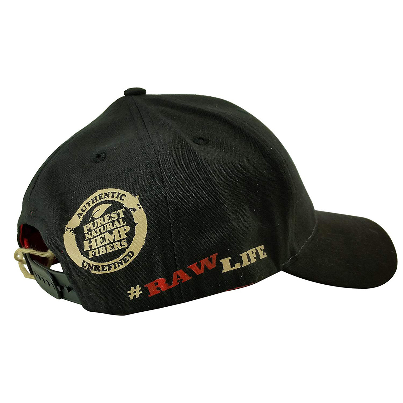 RAW® - Poker Hat Black Curved Bill Adjustable Structured Hat