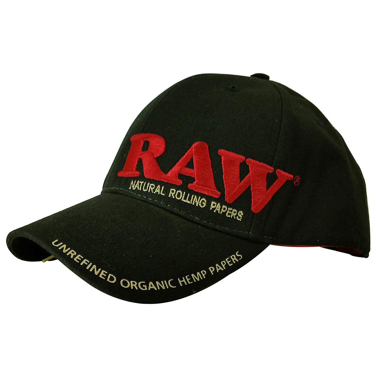 RAW® - Poker Hat Black Curved Bill Adjustable Structured Hat