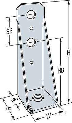 Simpson Strong-Tie Wood Conn - Holdown & Tension Ties - Bolted Holdown HDB Simpson Strong-Tie Wood Conn - Holdown & Tension Ties - Bolted Holdown HDB