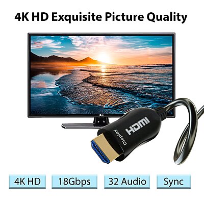HDMI Over Fiber Cord 40 Ft HDMI Over Fiber Cord 40 Ft