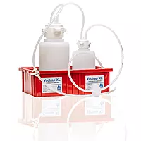 Vactrap™ Round XL 4L + 2L PP Red Bin 1/4" ID Tubing 1/EA