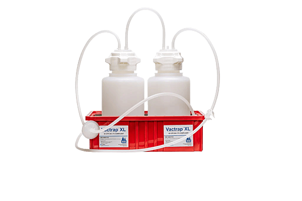 Vactrap™ Round XL 4L + 4L PP Red Bin 1/4" ID Tubing 1/EA