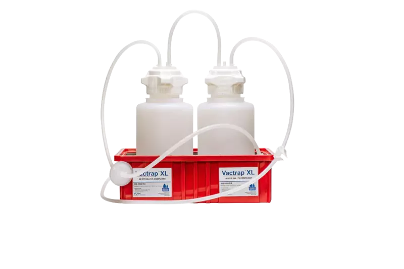 Vactrap™ Round XL 4L + 4L PP Red Bin 1/4" ID Tubing 1/EA