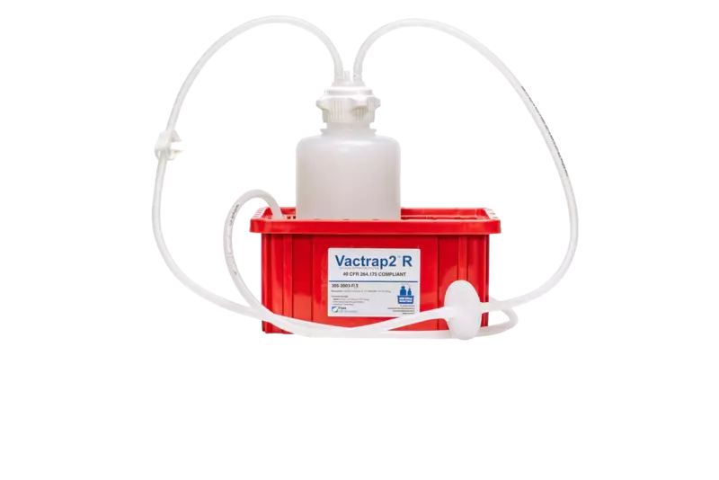 Vactrap™2 Round 2 L PP Red Bin 1/4" ID Tubing 1/EA