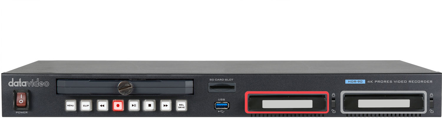 DATAVIDEO HDR-90 - ProRes 4K Video Recorder-1U Rackmountable