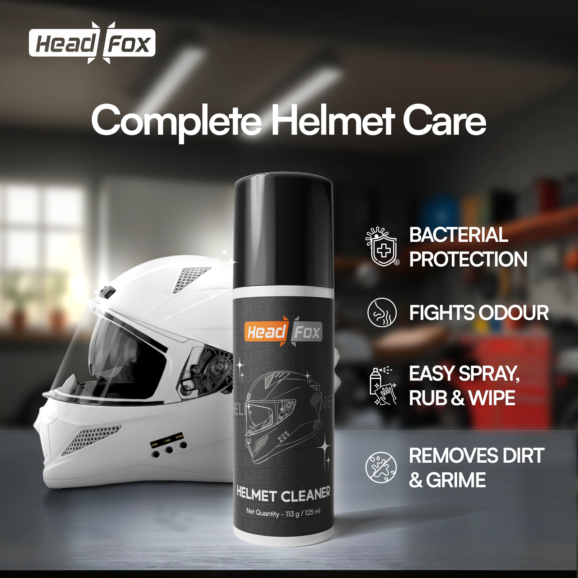 HEADFOX HELMET INTERIOR CLEANER 125 ML HEADFOX HELMET INTERIOR CLEANER 125 ML