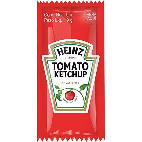 HEINZ CATSUP 1000 PZAS DE 9 GR