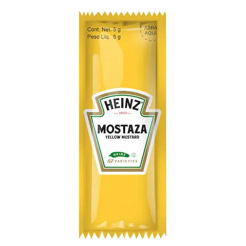 HEINZ MOSTAZA 500 PZAS DE 5 GR
