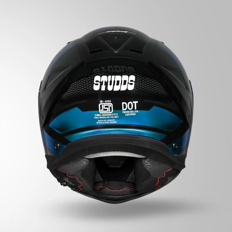 STUDDS HELIOS ASPHALT BLACK N1 TEAL BLUE CHROME C/V (L) STUDDS HELIOS ASPHALT BLACK N1 TEAL BLUE CHROME C/V (L)