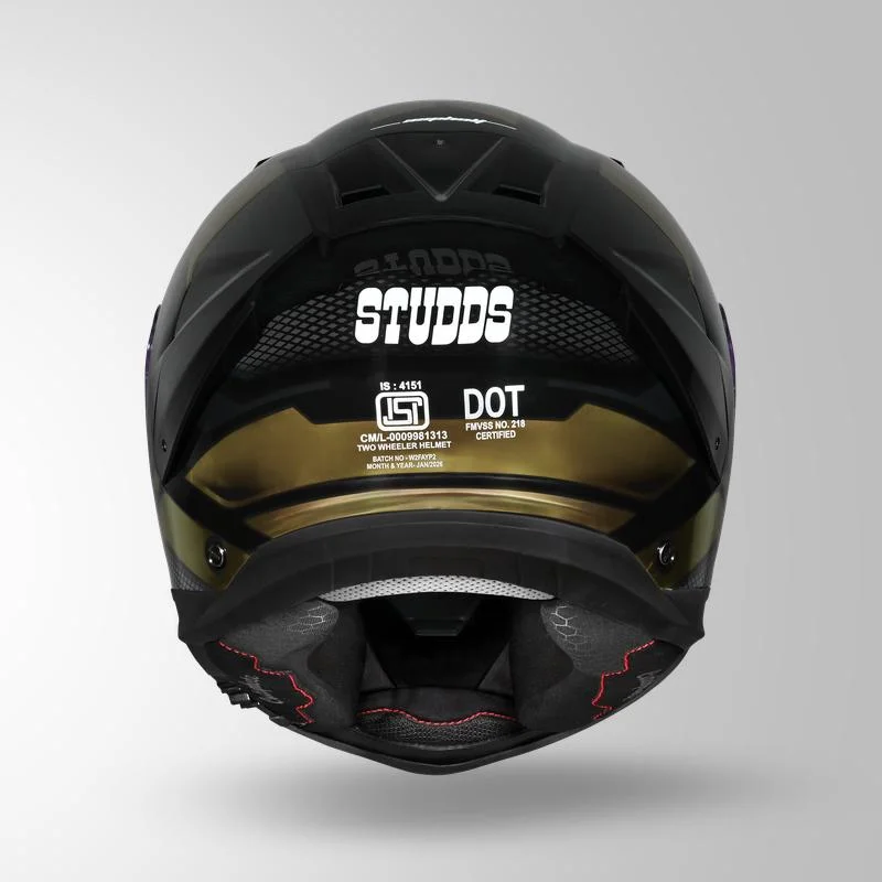 STUDDS HELIOS ASPHALT BLACK N12 GOLD CHROME C/V (L) STUDDS HELIOS ASPHALT BLACK N12 GOLD CHROME C/V (L)