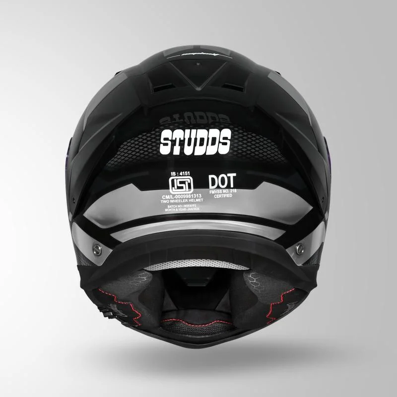 STUDDS HELIOS ASPHALT BLACK N6 SILVER CHROME C/V (XL) STUDDS HELIOS ASPHALT BLACK N6 SILVER CHROME C/V (XL)