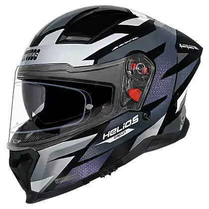 STUDDS HELIOS D2 CIRCUIT MATT BLACK CHAMELEON GREY/PINK N4 GREY D/V (XL)