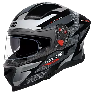 STUDDS HELIOS D2 CIRCUIT MATT BLACK N4 GREY D/V (XL)