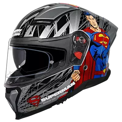 STUDDS HELIOS SUPERMAN SILVER N1 BLUE C/V (XL)