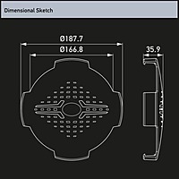Hella Valuefit Blade Round 7" Black single