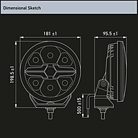 Hella Valuefit Blade Round 7" Black single