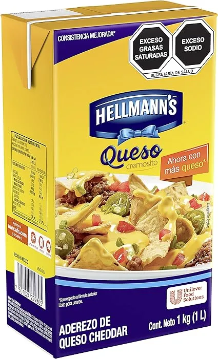 HELLMANNS QUESO CHEDDAR 1 L