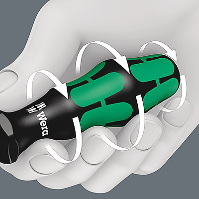 WERA 05105650001, 334/6 Rack Screwdriver set Kraftform Plus Lasertip and rack, 6 pieces