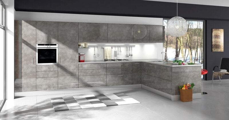 ONE SKIN PANELS-NATURAL CEMENT/HIGH GLOSS/18MM