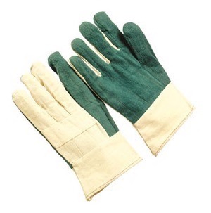 Heavy weight, green palm, triple layer with burlap, band top cuff