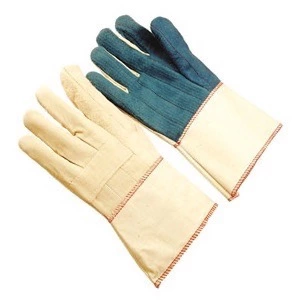 Heavy weight, green palm, triple layer with burlap, gauntlet cuff