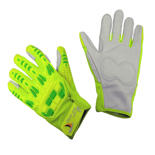 Goatskin Double Palm,Hi Vis TPR,360 ANSI A5 Liner