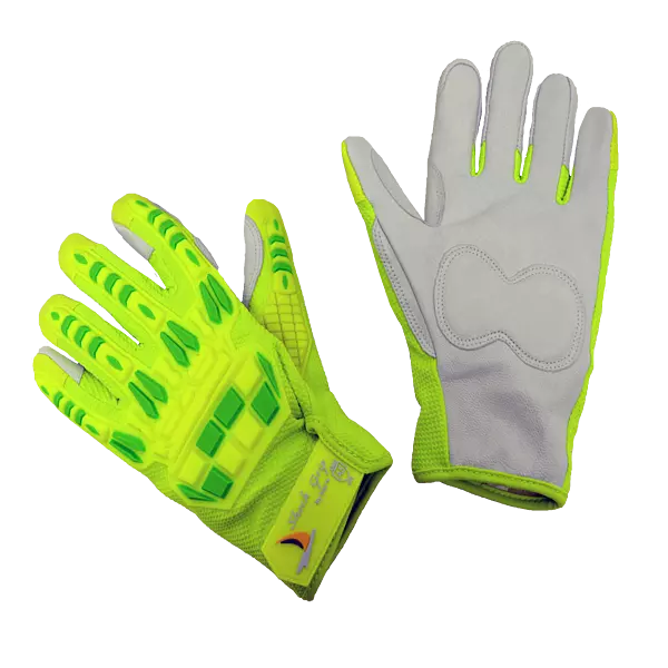 Goatskin Double Palm,Hi Vis TPR,360 ANSI A5 Liner