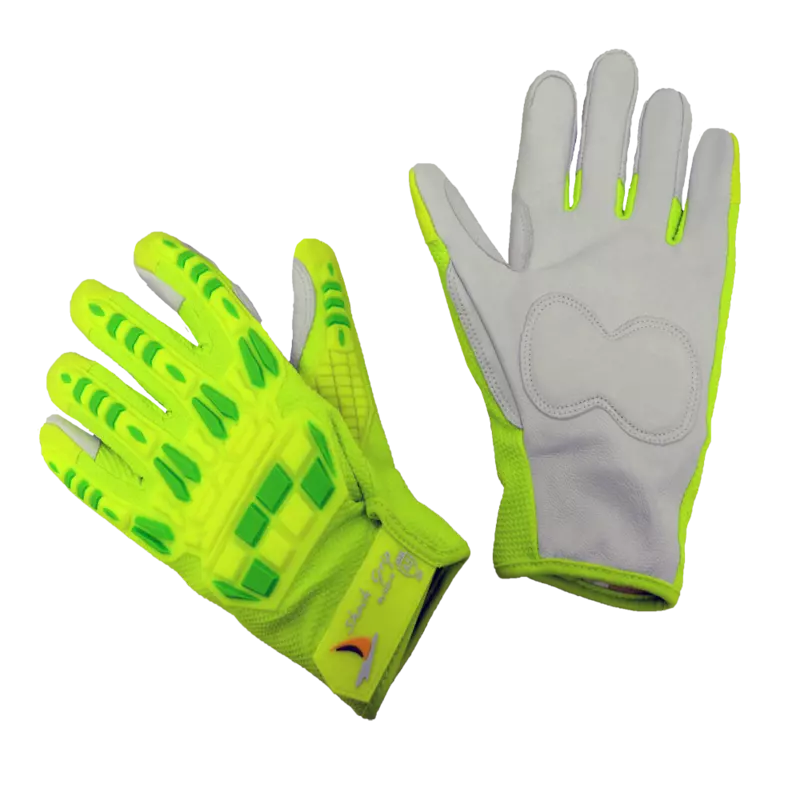 Goatskin Double Palm,Hi Vis TPR,360 ANSI A5 Liner