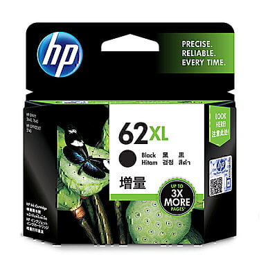 HP #62XL Black Original Ink Cartridges C2P05AA