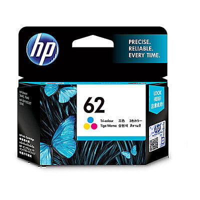 HP #62 Tri Colour Original Ink Cartridges C2P06AA