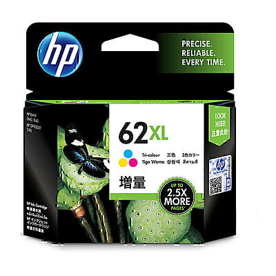 HP #62XL Tri Colour Original Ink Cartridges C2P07AA