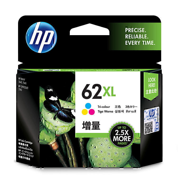 HP #62XL Tri Colour Original Ink Cartridges C2P07AA HP #62XL Tri Colour Original Ink Cartridges C2P07AA