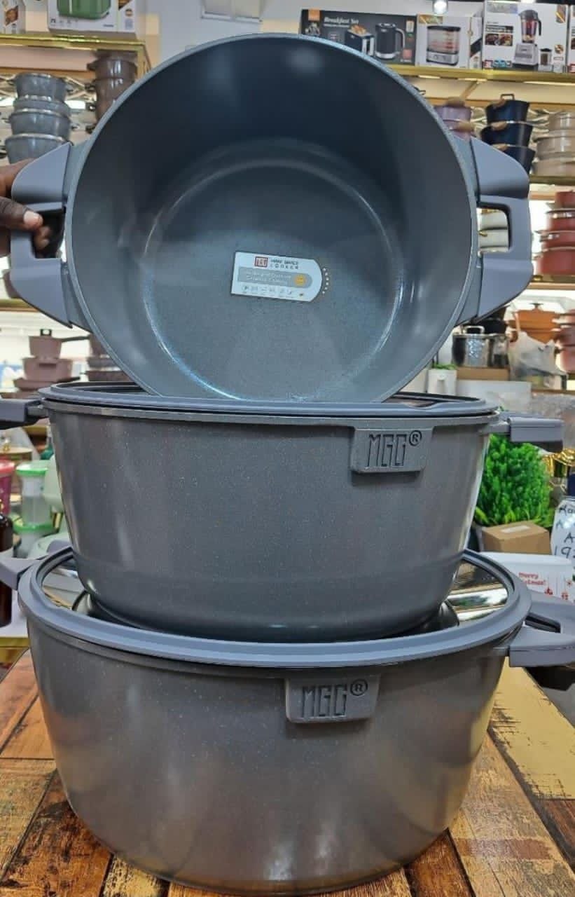 HIGH QUALITY MGC SET OF 3 POTS Sizes 40/36/32cm