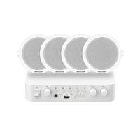 HIKVISION Analog Audio Kit with 60W Analog Amplifier and 4* 6W Ceiling Speakers